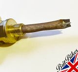 MOTORBIKE ROUND BRASS LEVER TYPE FUEL PETROL TAP 1/8'' x 1/4'' MADE IN ENGLAND