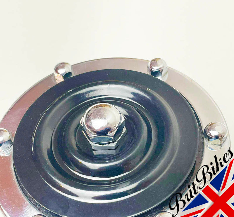 LUCAS STYLE 12V ALTETTE HORN CHROME - HF1234B - BSA NORTON TRIUMPH