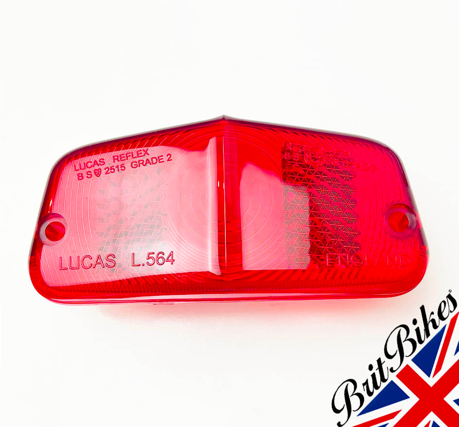GENUINE LUCAS L564 REAR LAMP TAIL LIGHT LENS BSA NORTON TRIUMPH AMC CLASSIC BIKE