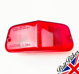 GENUINE LUCAS L564 REAR LAMP TAIL LIGHT LENS BSA NORTON TRIUMPH AMC CLASSIC BIKE
