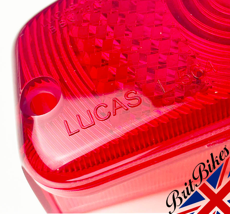 GENUINE LUCAS L564 REAR LAMP TAIL LIGHT LENS BSA NORTON TRIUMPH AMC CLASSIC BIKE