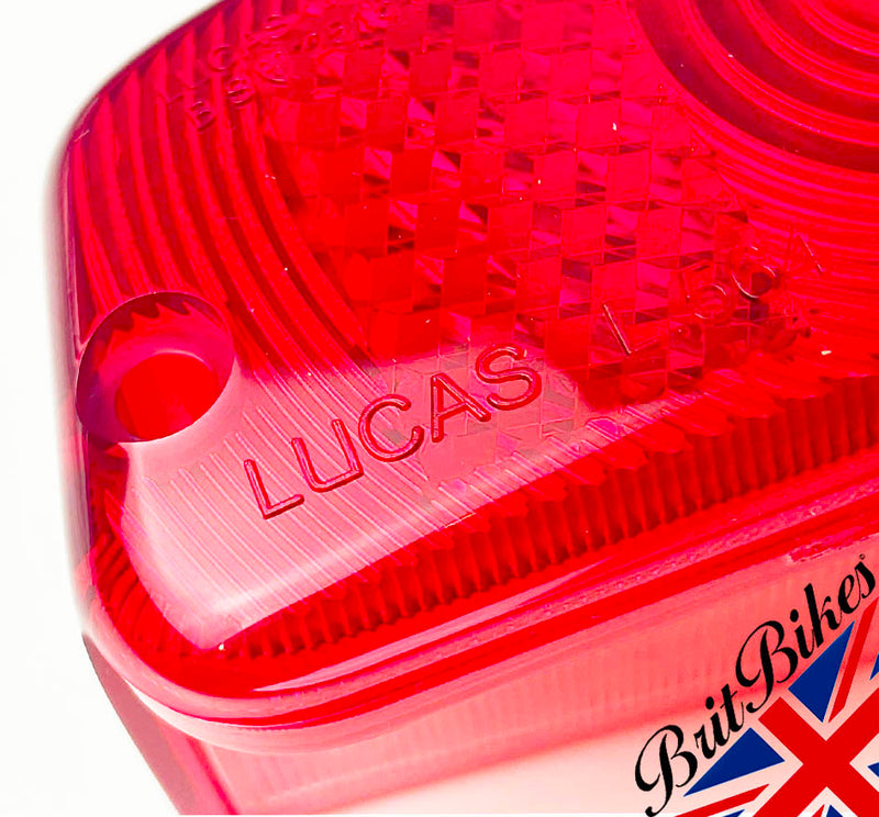 GENUINE LUCAS L564 REAR LAMP TAIL LIGHT LENS BSA NORTON TRIUMPH AMC CLASSIC BIKE