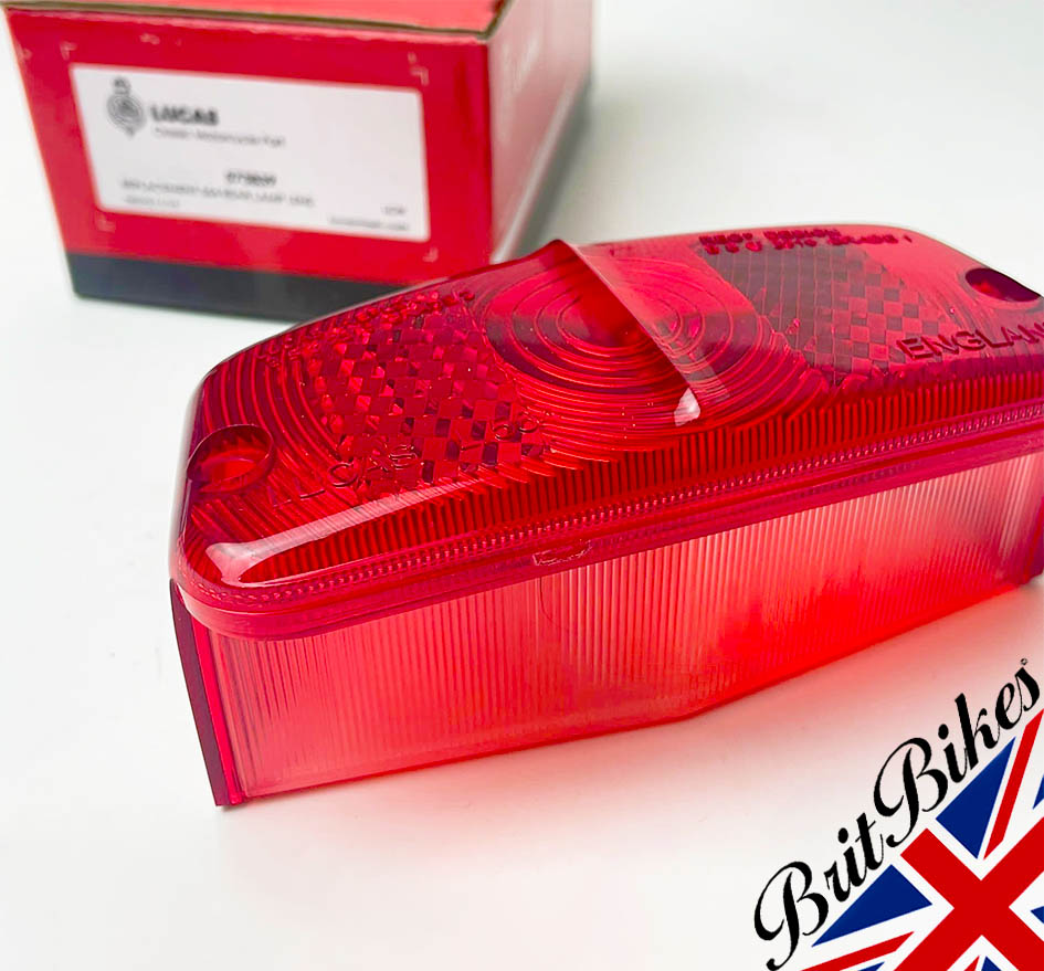 GENUINE LUCAS L564 REAR LAMP LENS - BSA NORTON TRIUMPH AMC CLASSIC BIKE