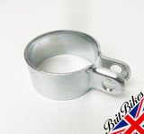 UNIVERSAL 1.5” MOTORBIKE CHROME SILENCER TO EXHAUST PIPE CLIP 1-1/2''