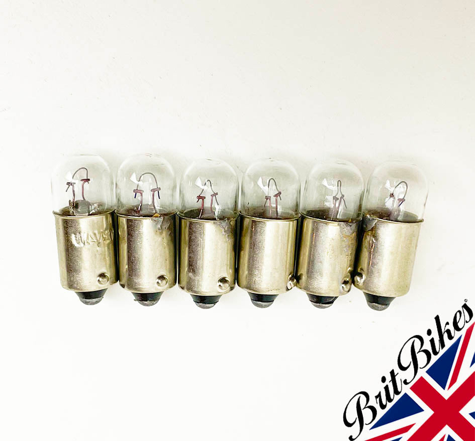 GENUINE LUCAS MOTORCYCLE PILOT LIGHT BULB 12V 4W BA9S LLB233T - CHOOSE QTY