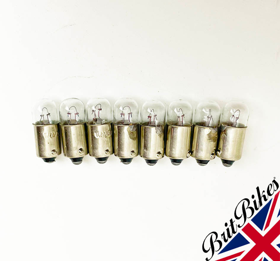GENUINE LUCAS MOTORCYCLE PILOT LIGHT BULB 12V 4W BA9S LLB233T - CHOOSE QTY