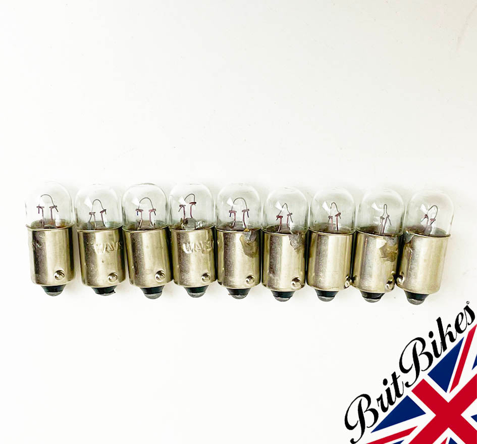 GENUINE LUCAS MOTORCYCLE PILOT LIGHT BULB 12V 4W BA9S LLB233T - CHOOSE QTY
