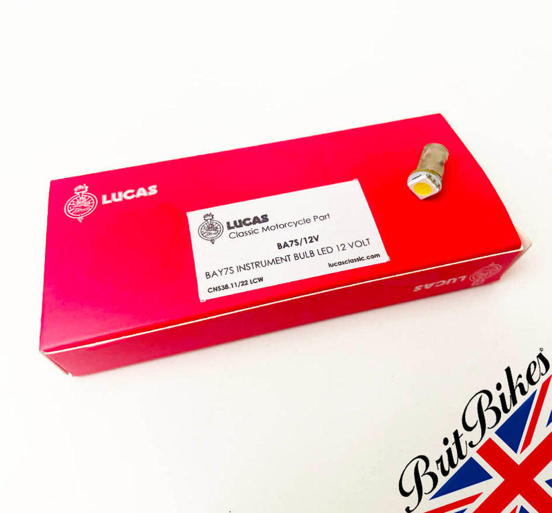GEN LUCAS CLASSIC MOTORCYCLE LED INSTRUMENT WARNING BULB 12V BA7S BSA TRIUMPH