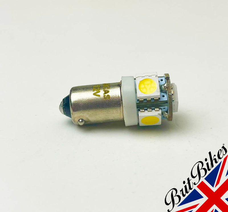 GENUINE LUCAS CLASSIC MOTORCYCLE LED INSTRUMENT PILOT BULB 12V BA9S BSA TRIUMPH