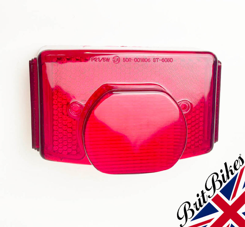 LUCAS STYLE 917 REAR LAMP LENS - BSA NORTON TRIUMPH - 54584930, 06-8058