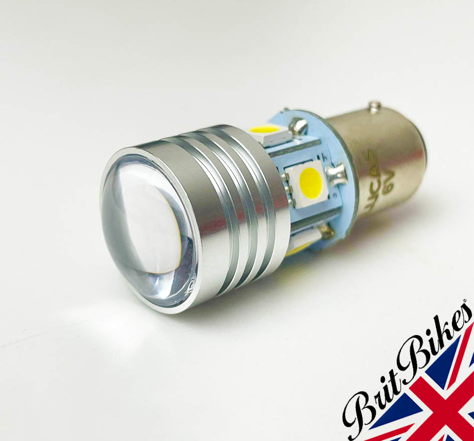 GENUINE LUCAS MOTORCYCLE LED STOP TAIL BULB 6V SBC BAY15D BSA NORTON TRIUMPH