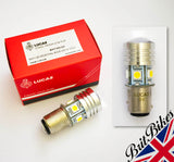 GENUINE LUCAS MOTORCYCLE LED STOP TAIL BULB 6V SBC BAY15D BSA NORTON TRIUMPH