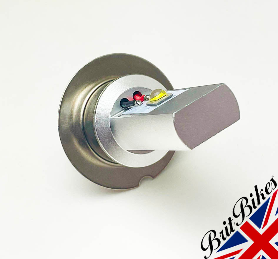 GENUINE LUCAS MOTORCYCLE LED HEADLIGHT BULB 6-24V P36D BRITISH PRE FOCUS BPF