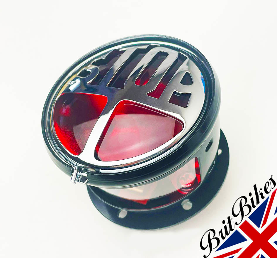 MILLER TYPE VINCENT VELOCETTE REAR STOP TAIL NUMBER PLATE LIGHT LAMP CAFE CUSTOM