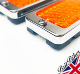PAIR RER22 AMBER REFLECTORS TRIUMPH X75 BSA A75 ROCKET 3 B25 B50 - 57160 19-1338