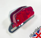 MOTORBIKE REAR LAMP LIGHT LUCAS 564 STYLE & MOUNTING BRACKET TRIUMPH CAFE RACER