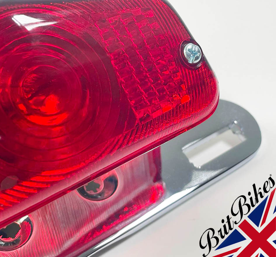 MOTORBIKE REAR LAMP LIGHT LUCAS 564 STYLE & MOUNTING BRACKET TRIUMPH CAFE RACER