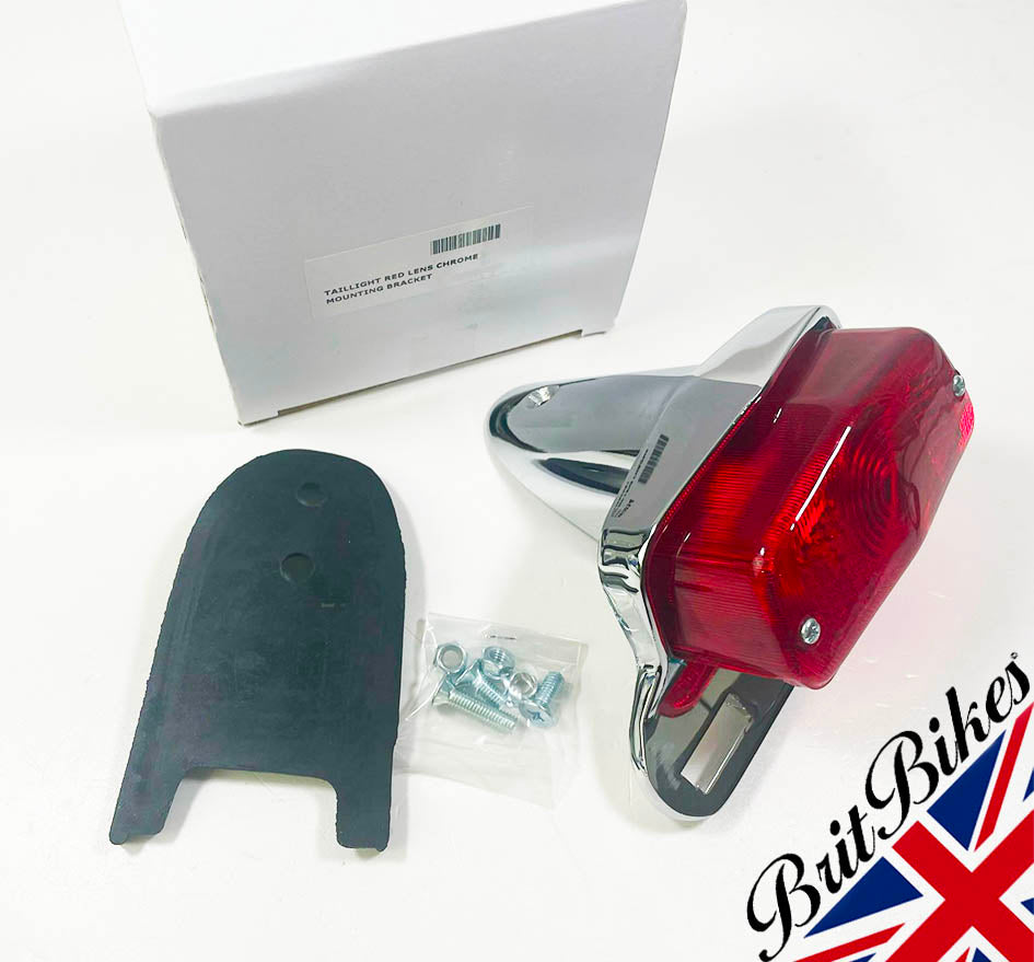 REAR LAMP LIGHT LUCAS 564 STYLE & MOUNTING BRACKET TRIUMPH CAFE RACER