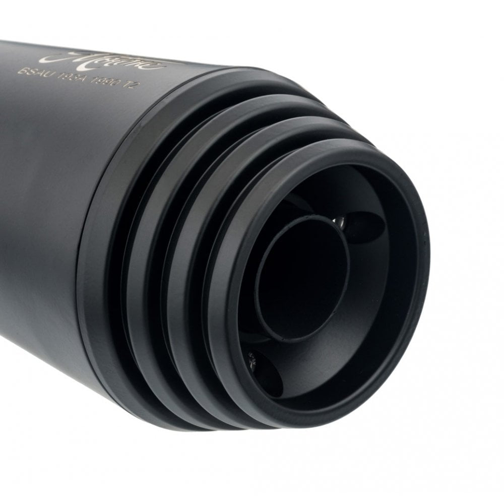 MOTONE SATURN V EXHAUST SILENCERS - TRIUMPH T100 T120 BONNEVILLE EURO 4 - BLACK