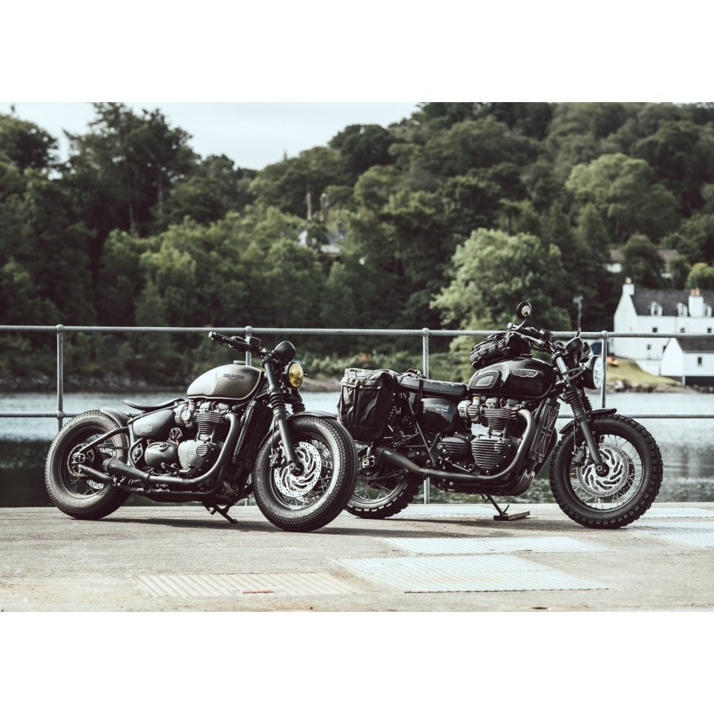 MOTONE SATURN V EXHAUST SILENCERS - TRIUMPH T100 T120 BONNEVILLE EURO 4 - BLACK