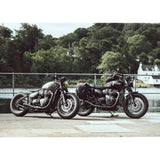 MOTONE SATURN V EXHAUST SILENCERS - TRIUMPH T100 T120 BONNEVILLE EURO 4 - BLACK