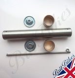 Complete swinging arm spindle set including pin, pivot bushes, caps, retaining rod and nut  OEM 00-0121