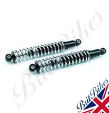 Pair of BSA Rear Shocks A50/A65 (1962-69) 13.4" with Open chrome springs
