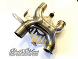 Motone X-Pipe De Cat Exhaust Triumph Bonneville T100 T120 Twin Bobber POWER
