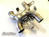 Motone X-Pipe De Cat Exhaust Triumph Bonneville T100 T120 Twin Bobber POWER