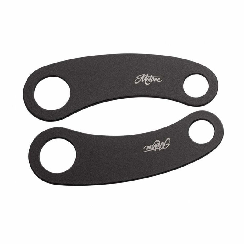 MOTONE INDICATOR TURN SIGNAL BRACKETS - TOP SHOCK MOUNT - BLACK CUSTOM TRIUMPH