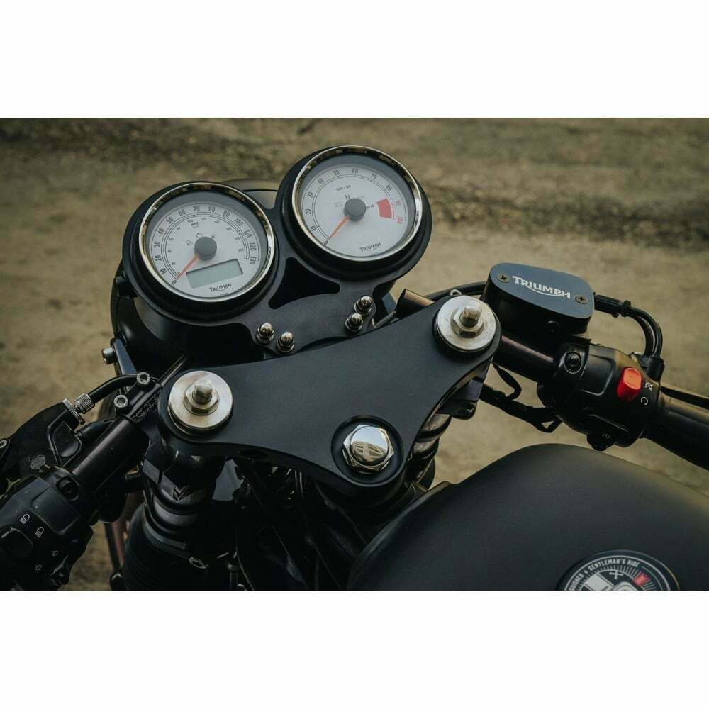 Motone Triumph Bonneville Lay Flat Dash Gauge - Speedo Tacho Clock Mount Bracket