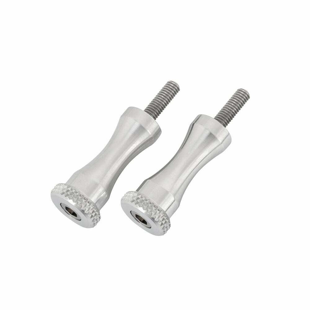 Motone Quick Release Aluminium Seat Bolts - Polish - Hinckley Triumph