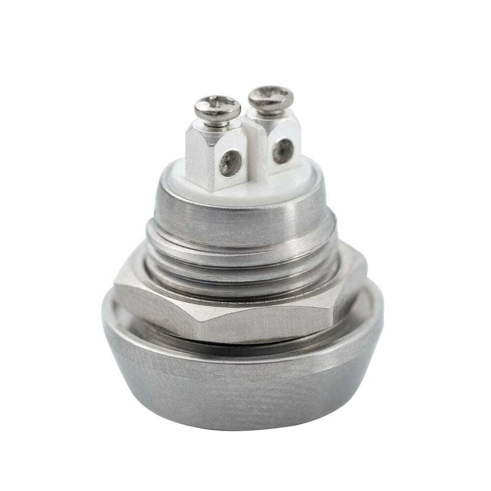MOTONE CUSTOM BILLET MICRO SWITCH BUTTON MOMENTARY M12 STAINLESS - HORN STARTER