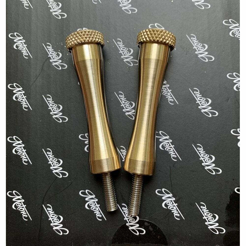 MOTONE QUICK RELEASE SEAT BOLTS - BRASS - HINCKLEY TRIUMPH BONNEVILLE THRUXTON