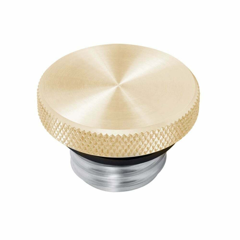 MOTONE CUSTOM FUEL PETROL GAS CAP BILLET BRASS ALUMINIUM SATIN - TRIUMPH HARLEY