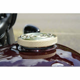 MOTONE CUSTOM FUEL GAS CAP - BRASS RIPPLED TOP ALUMINIUM THREAD - TRIUMPH HARLEY