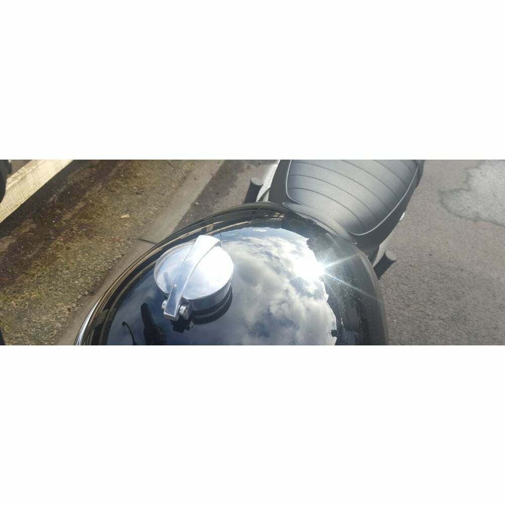 Motone Monza Fuel Petrol Cap Kit Polished for Triumph and Harley Davidson