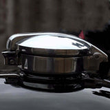 Motone Monza Fuel Petrol Cap Kit Polished for Triumph and Harley Davidson