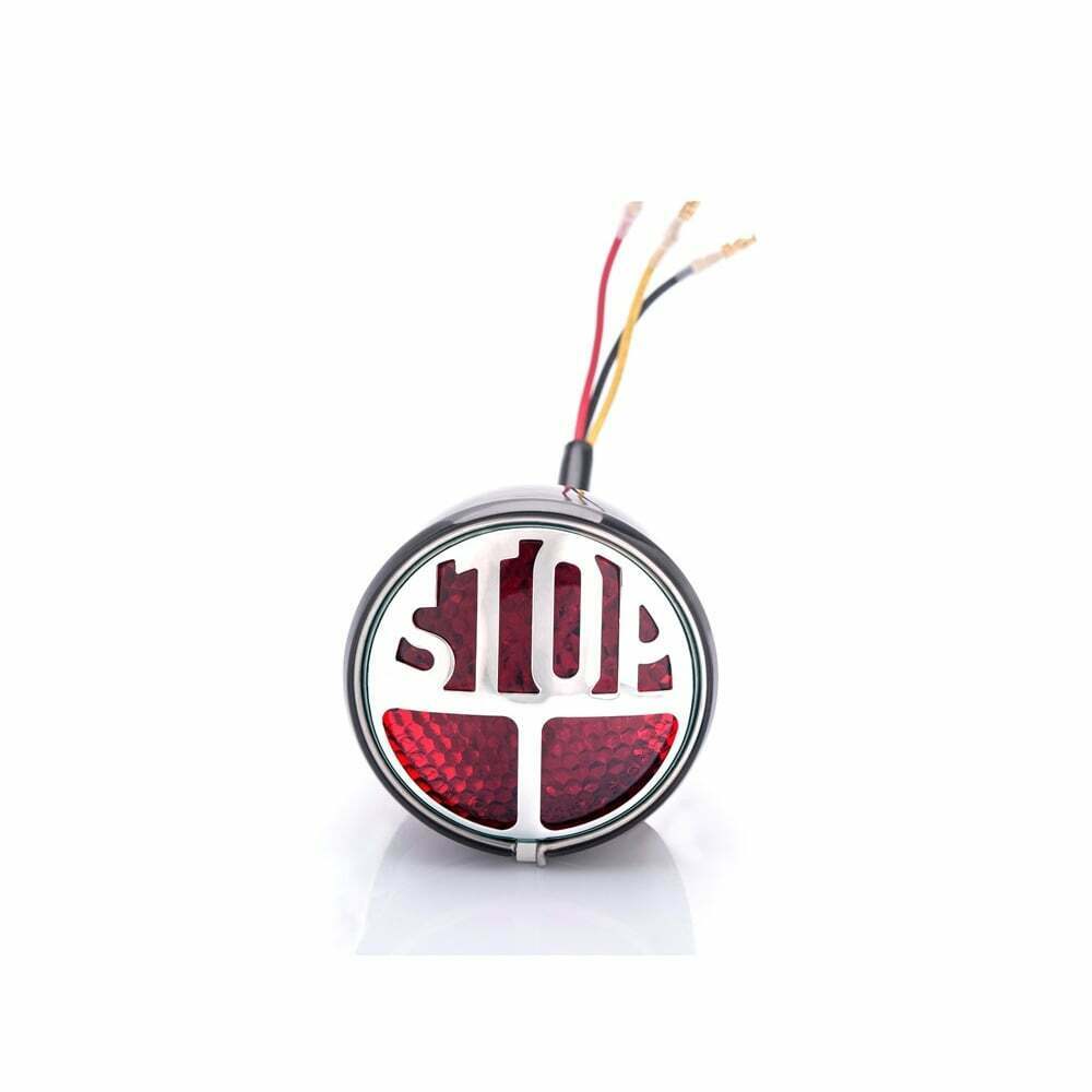 Motone Miller Vincent STOP Light - Tail Rear light Unit - Black Housing - LED