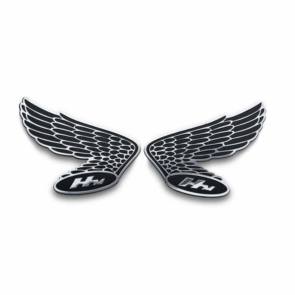 Motone Honda Wings HM Fuel Tank/Side Panel Emblem - Pair - Billet
