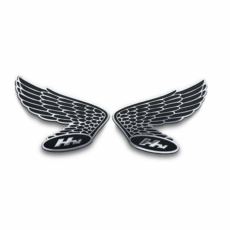 Motone Honda Wings HM Fuel Tank/Side Panel Emblem - Pair - Billet
