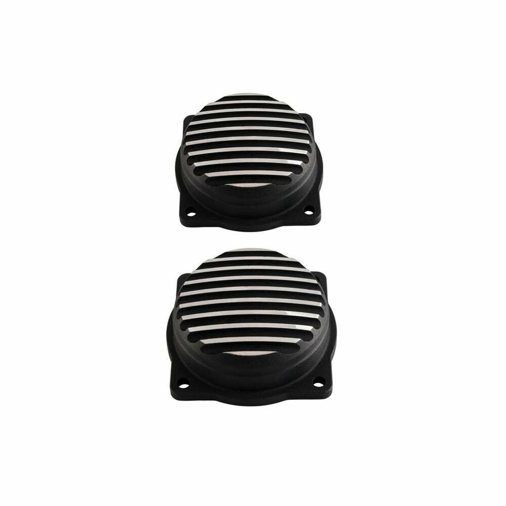 MOTONE TRIUMPH BONNEVILLE THRUXTON - FINNED EFI CARB TOPS CONTRAST CUT BLACK