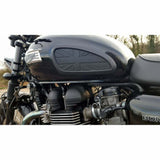 MOTONE TRIUMPH BONNEVILLE THRUXTON - FINNED EFI CARB TOPS CONTRAST CUT BLACK