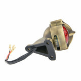 Motone Brass Bel Air Tail Light LED & Mount Custom Cafe Racer, Hot Rod, Bobber