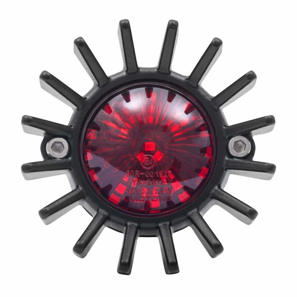 Motone Big Fin LED Tail Light Black Cafe Racer Bobber Custom