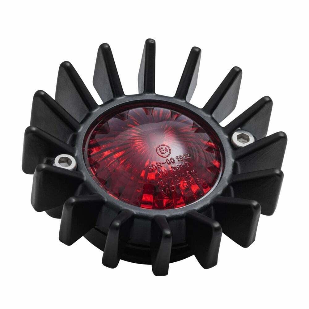 Motone Big Fin LED Tail Light Black Cafe Racer Bobber Custom