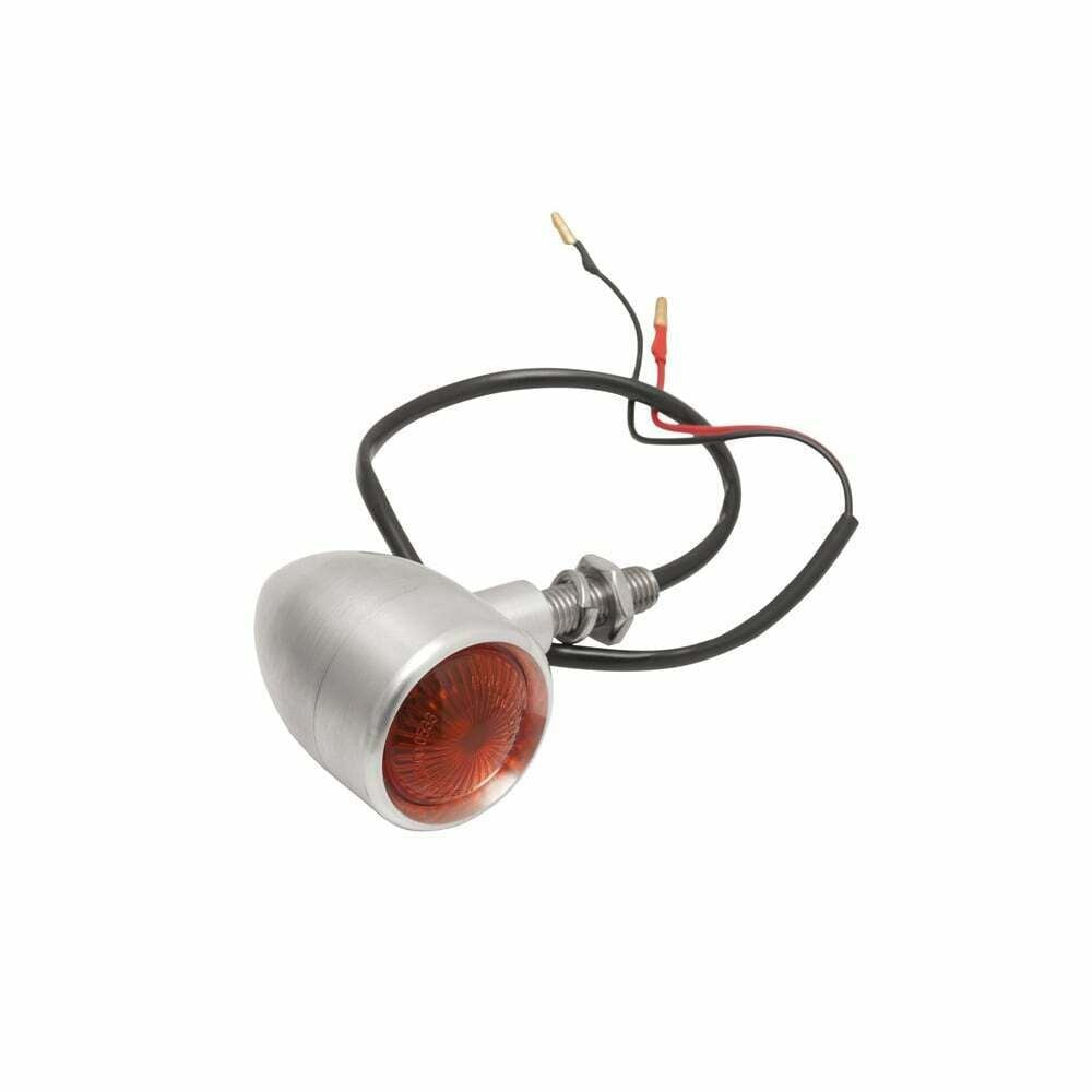 MOTONE CUSTOM BILLET MOTORBIKE INDICATOR TURN SIGNALS PAIR - BRUSHED ALUMINIUM