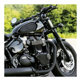 Motone Finned Exhaust Clamps x2 TRIUMPH BONNEVILLE T100 T120 BOBBER STREET TWIN