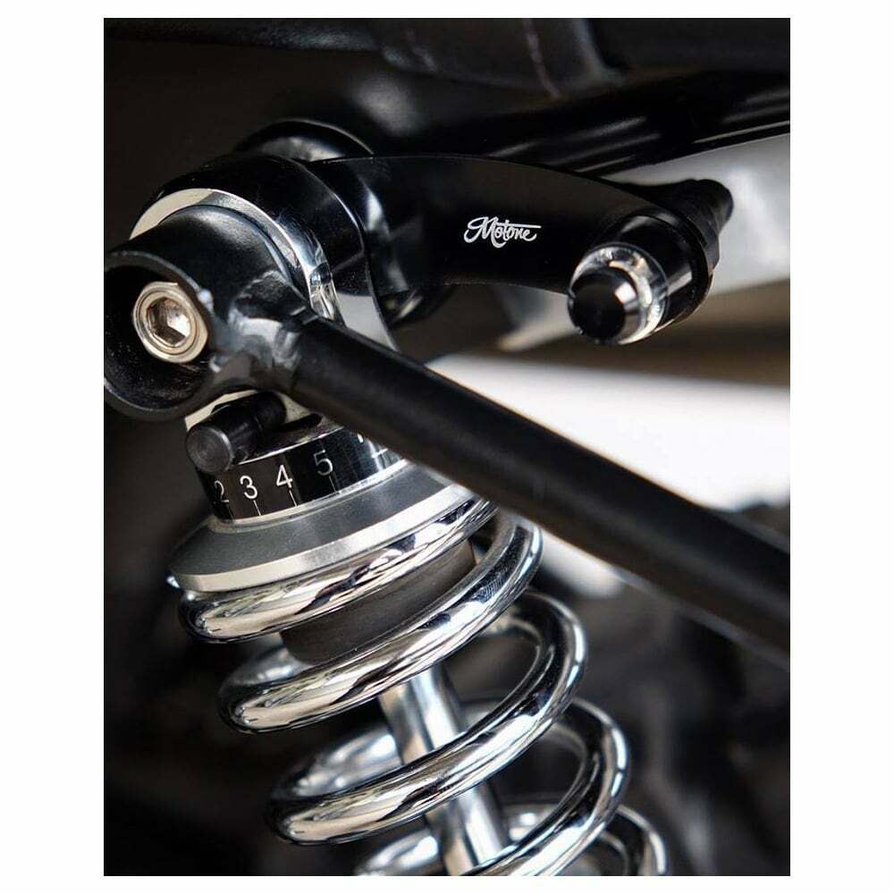 MOTONE INDICATOR TURN SIGNAL BRACKETS TOP SHOCK MOUNT - POLISHED CUSTOM TRIUMPH