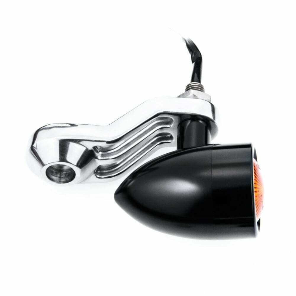 Motone TRILINE Indicator Signal Brackets Shock Mount - Brushed Triumph Universal